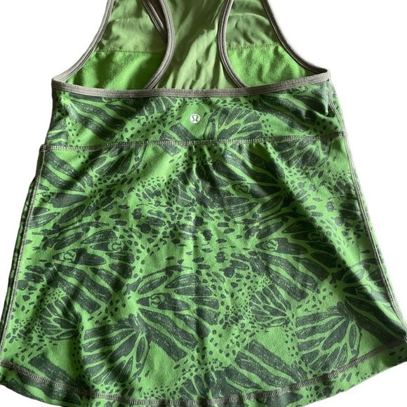Lululemon Deep V Tank Top  *Green Leaf* Size 12 - Picture 4 of 7